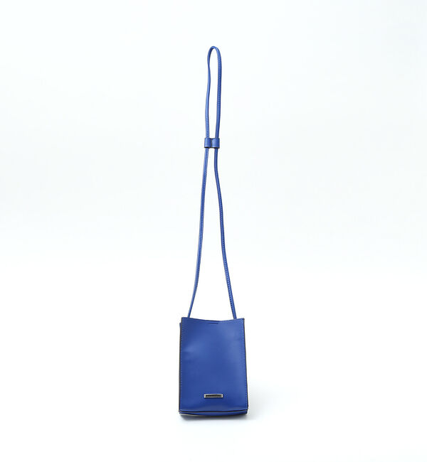 ABAHOUSE「【AH ABAHOUSE】エコレザー スクエア ミニショルダー バッグ / ポシ」|ショルダー・メッセンジャー|ブルー