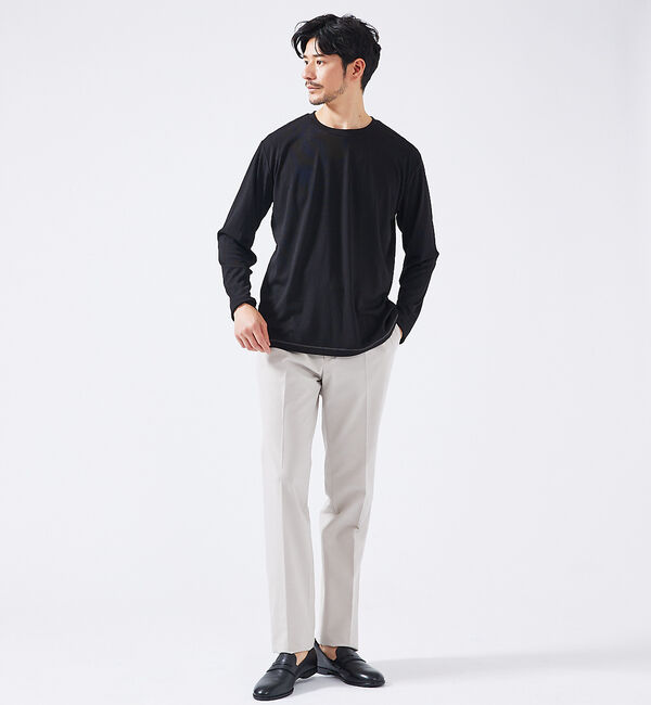 ABAHOUSE「【ストレッチテレコ】長袖Tシャツ」|Tシャツ・カットソー|