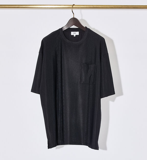 ABAHOUSE「ストライプ ジャガード 半袖 Tシャツ」|Tシャツ・カットソー|