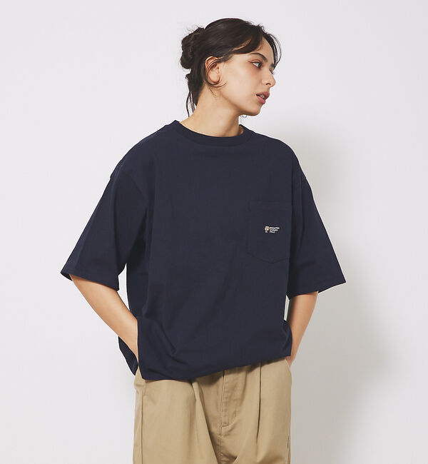 ABAHOUSE「【PENDLETON/ペンドルトン】EMS Pocket Tee/刺繍ポケットT」|Tシャツ・カットソー|ネイビー