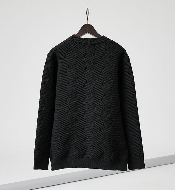 ABAHOUSE「【ジオメトリック柄 / 軽量】プルオーバーニット」|ニット・セーター|