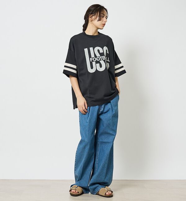 ABAHOUSE「【REMI RELIEF / レミ レリーフ】  R/C天竺 フットボールTシャ」|Tシャツ・カットソー|