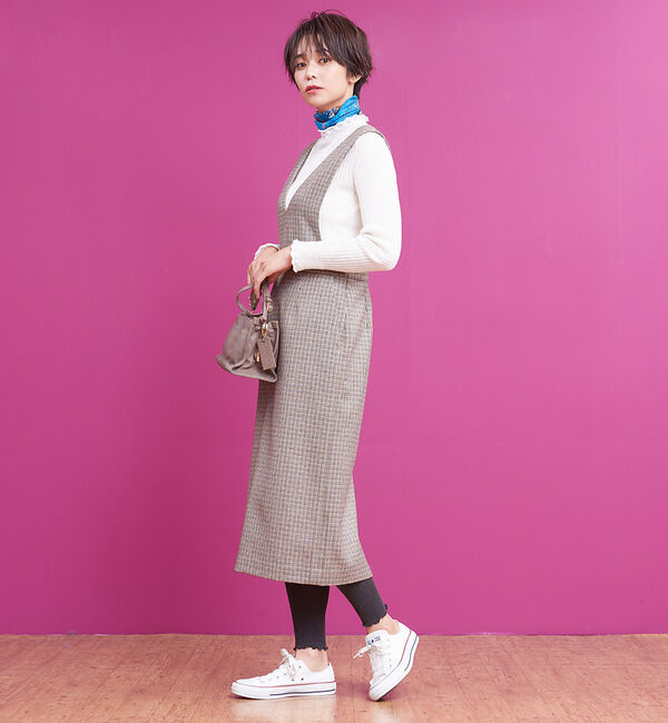 Rouge vif「チェックジャンパースカート」|ワンピース|