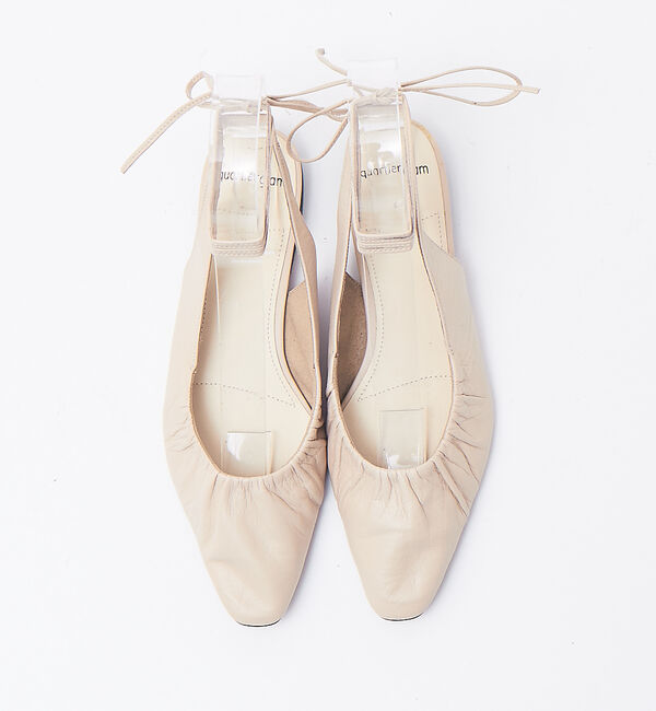 Rouge vif「quartierglam ギャザーレースアップシューズ」|パンプス|