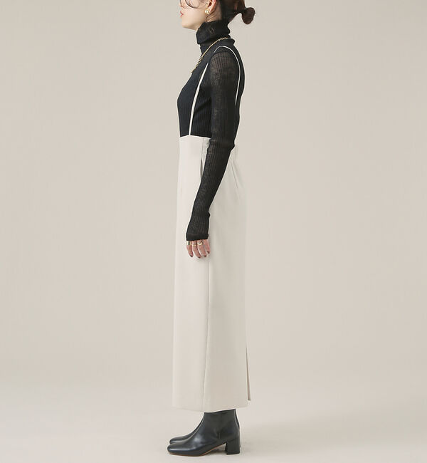 Rouge vif「【XSサイズ展開】【ロングセラー】ハイウエストサスペンダースカート」|スカート|