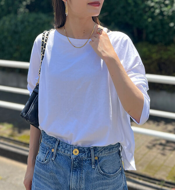 Rouge vif「ドロップショルダー ショートカットソー」|Tシャツ・カットソー|ホワイト