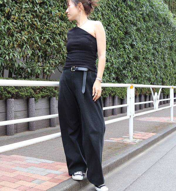 Rouge vif「【AGOLDE/エーゴールドイー】NESSA ワンショルダータンクトップ」|キャミソール|