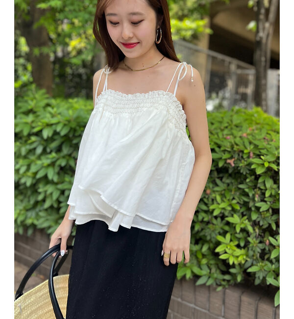 Rouge vif「ボイルスモッキングキャミソール」|キャミソール|