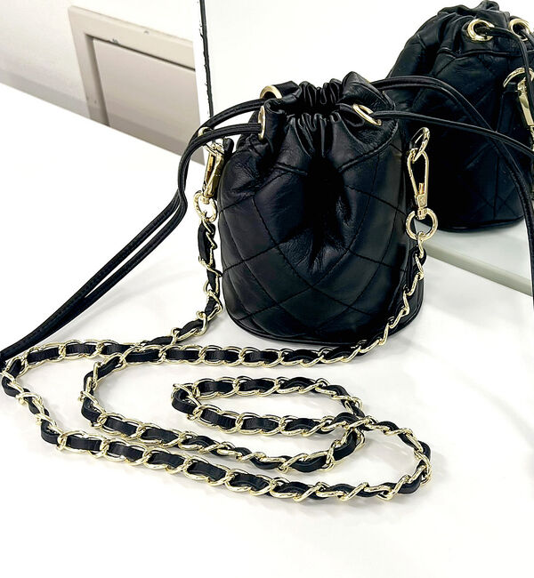 Rouge vif「【AULENTTI/オウレンティ】キルティングチェーンミニバッグ / ショルダー」|ショルダー・メッセンジャー|ブラック