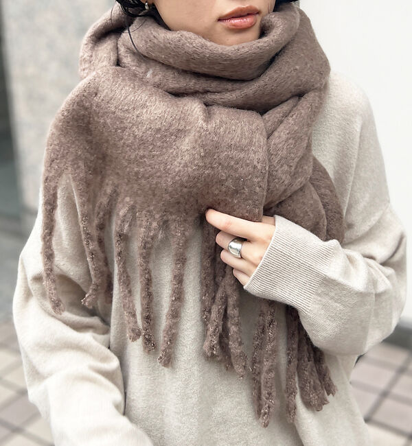 Rouge vif「【一部店舗限定】ボリュームフリンジストール」|マフラー|