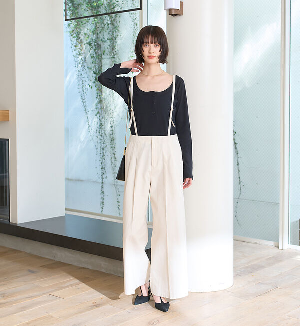 Rouge vif「コットンヘンリーネックプルオーバー」|Tシャツ・カットソー|