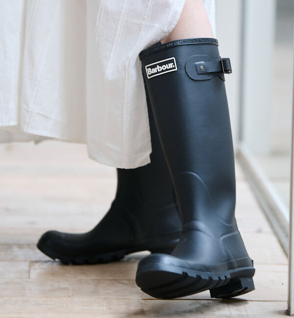 Rouge vif「【Barbour/バブアー】レインロングブーツ/シーズンレス/梅雨/ロングブーツ」|レインシューズ|ブラック