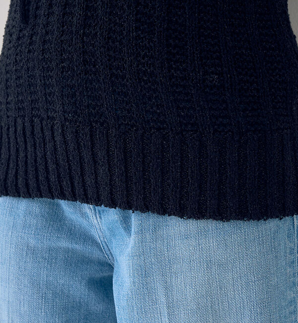 Rouge vif「麻混ニットレースアップベスト」|ニット・セーター|