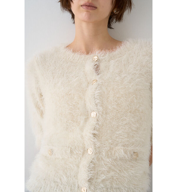 Rouge vif「【一部店舗限定】ハーフスリーブシャギーニットカーディガン」|ニット・セーター|