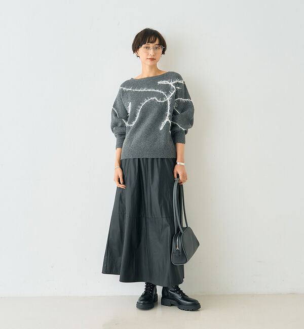 Rouge vif「【一部店舗限定】フェザーラインニットプルオーバー」|ニット・セーター|