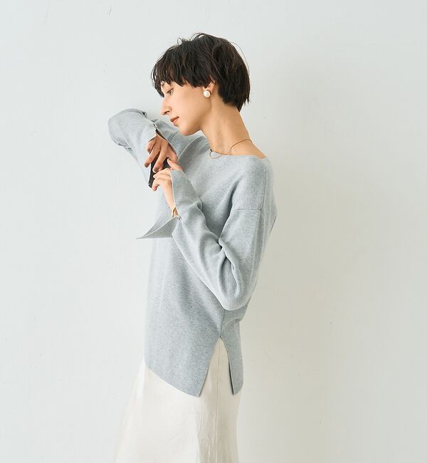 Rouge vif「スムーススリット ニットプルオーバー」|ニット・セーター|