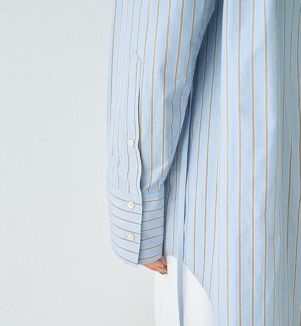 Rouge vif「ストライプメンズライクコットンシャツ」|シャツ・ブラウス|