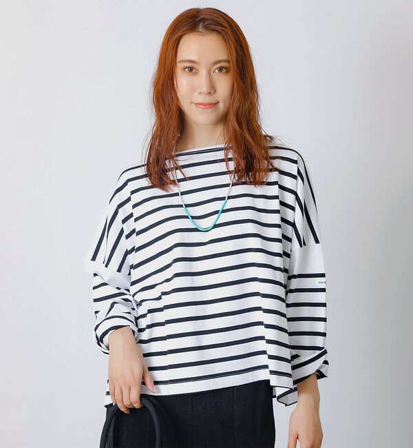 Rouge vif「【MONT KEMMEL/モン ケメル】ワイドバスクシャツ / ボーダーロングス」|Tシャツ・カットソー|