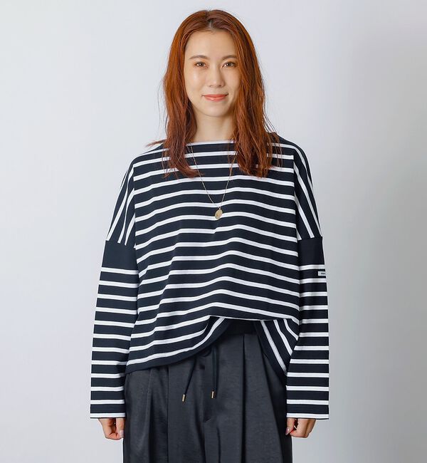 Rouge vif「【MONT KEMMEL/モン ケメル】ワイドバスクシャツ / ボーダーロングス」|Tシャツ・カットソー|