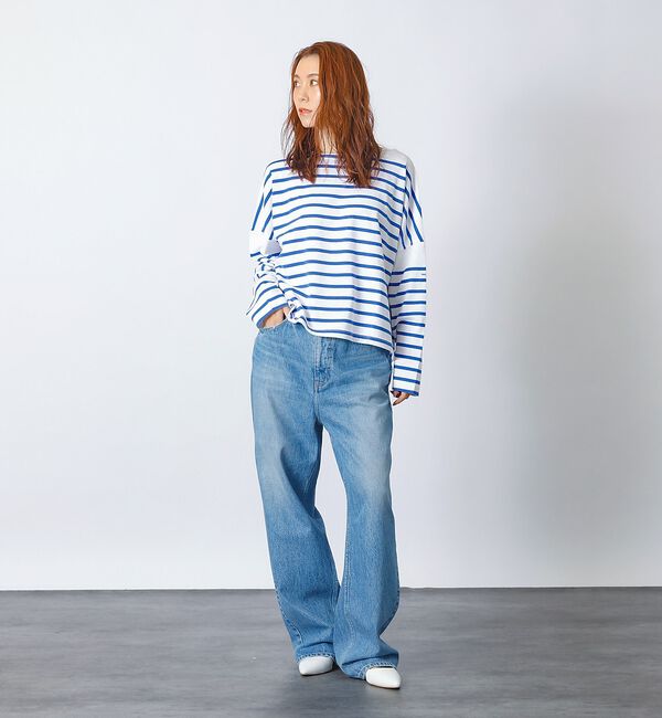 Rouge vif「【MONT KEMMEL/モン ケメル】ワイドバスクシャツ / ボーダーロングス」|Tシャツ・カットソー|