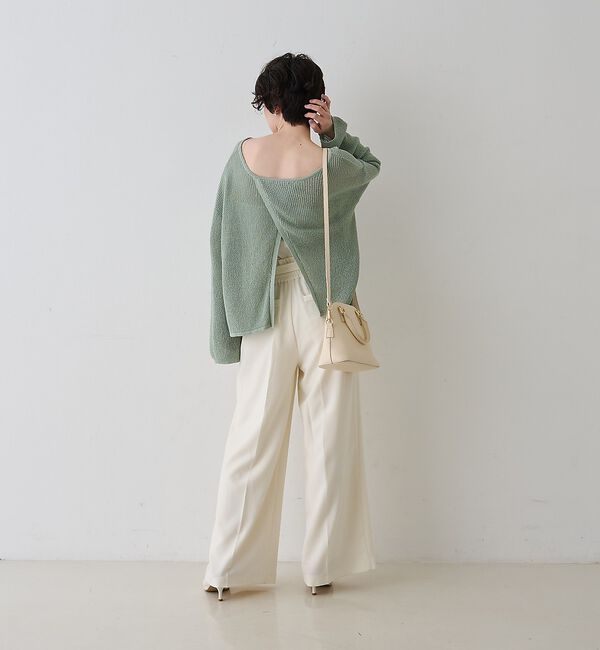 Rouge vif「【新色登場】【一部店舗限定】【3サイズ展開】ベルト付きハイウエストタックパンツ」|その他|