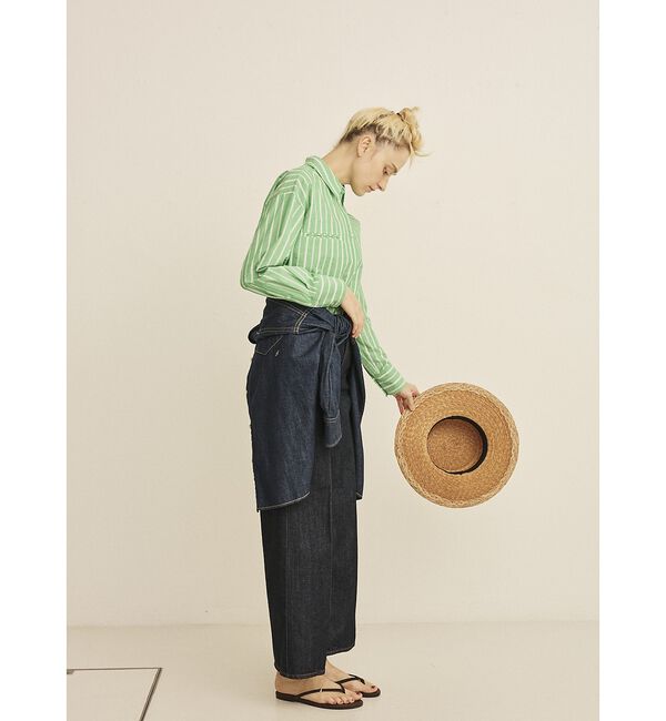 Rouge vif「胸ポケットコットン ルーズフィットストライプシャツ【予約】」|シャツ・ブラウス|