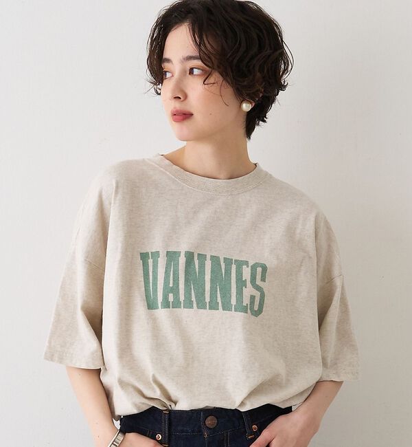 Rouge vif「【REMI RELIEF/レミレリーフ】別注 VANNES ロゴTEE/Tシャツ」|Tシャツ・カットソー|ベージュ
