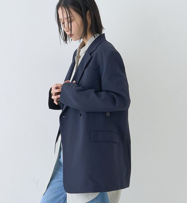 Rouge vif「デザインライトジャケット【予約】」|テーラードジャケット|ネイビー
