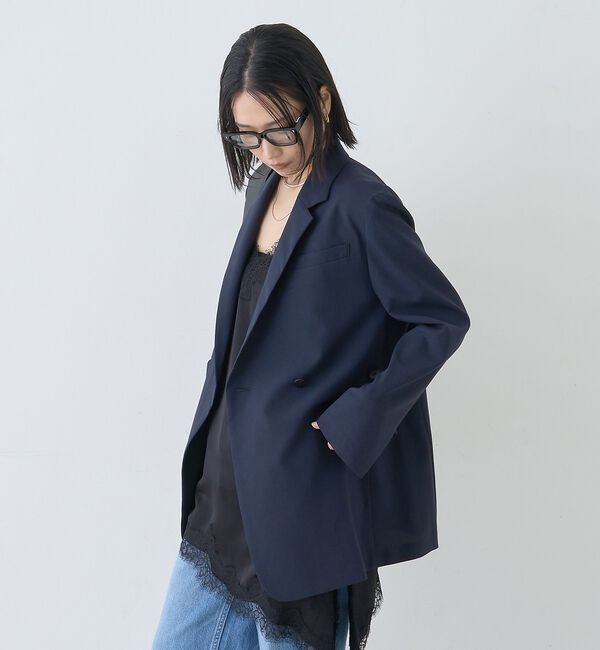 Rouge vif「【セットアップ対応】レースサテンアシンメトリーキャミソール【予約】」|キャミソール|