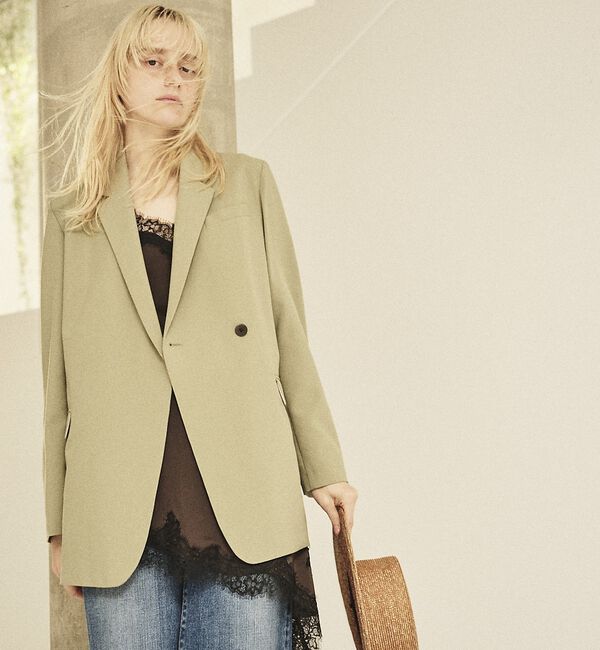 Rouge vif「【セットアップ対応】レースサテンアシンメトリーキャミソール【予約】」|キャミソール|