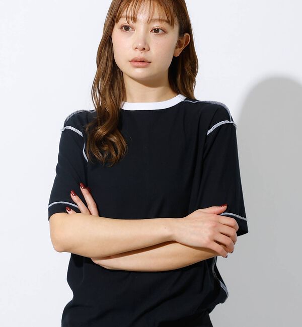 Rouge vif「【HANES/ヘインズ】リバーシブルTシャツ by THE DODO JEAN」|Tシャツ・カットソー|ブラック