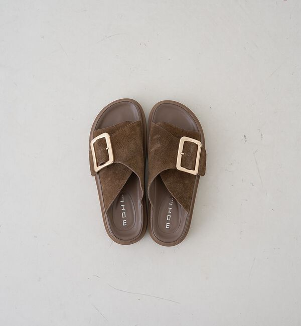 Rouge vif「【MOHI/モヒ】スウェードバックルサンダル【予約】」|サンダル|