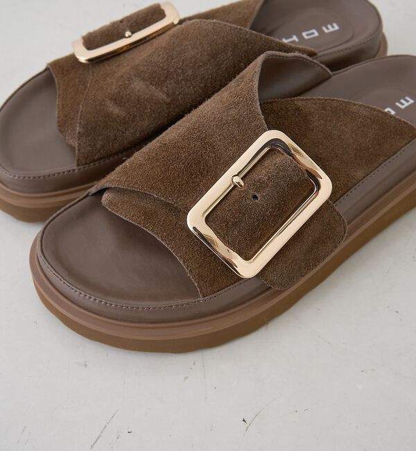 Rouge vif「【MOHI/モヒ】スウェードバックルサンダル【予約】」|サンダル|