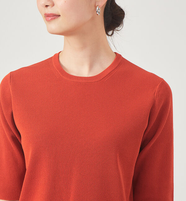 qualite「ウォッシャブルクルーネックニットT」|ニット・セーター|