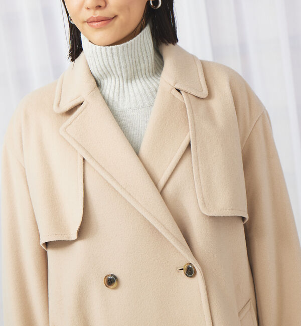 qualite「ウールトレンチコート」|トレンチコート|