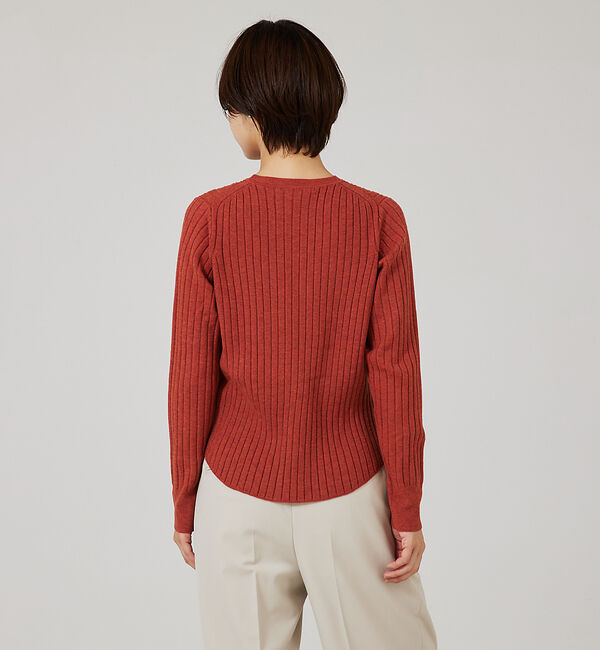 qualite「【23AW】アシメスヌードリブニット」|ニット・セーター|