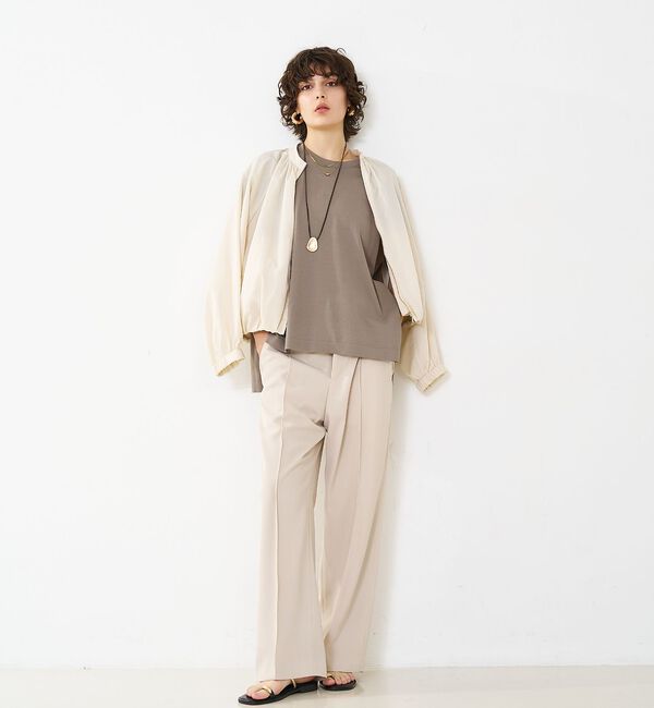 qualite「【接触冷感・セットアップ】レーヨンストレッチフレンチ【予約】」|ニット・セーター|