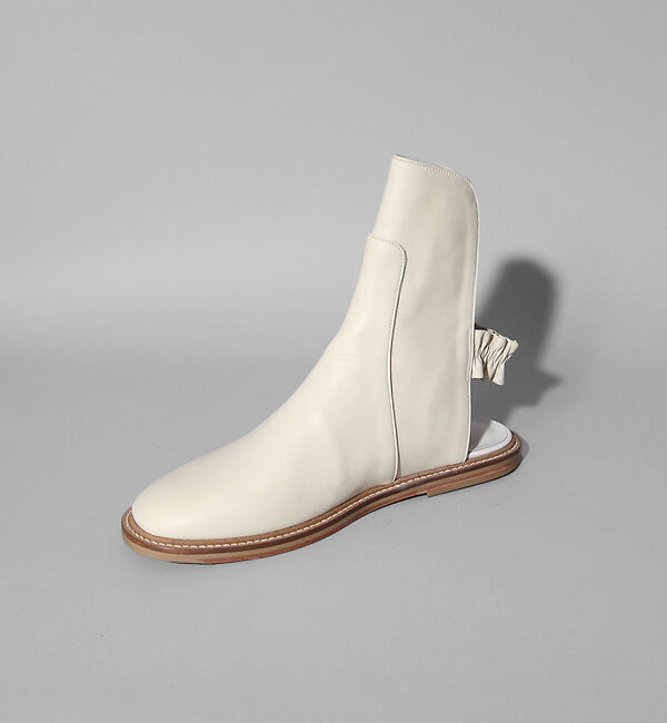 AU BANNISTER「thYme/ スリングバックブーツ」|ショートブーツ|アイボリー