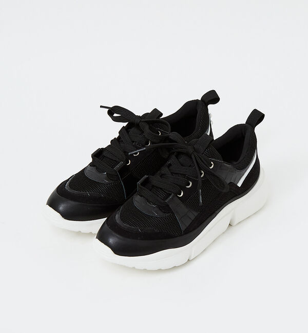 AU BANNISTER「配色レースアップスニーカー」|スニーカー|ブラック