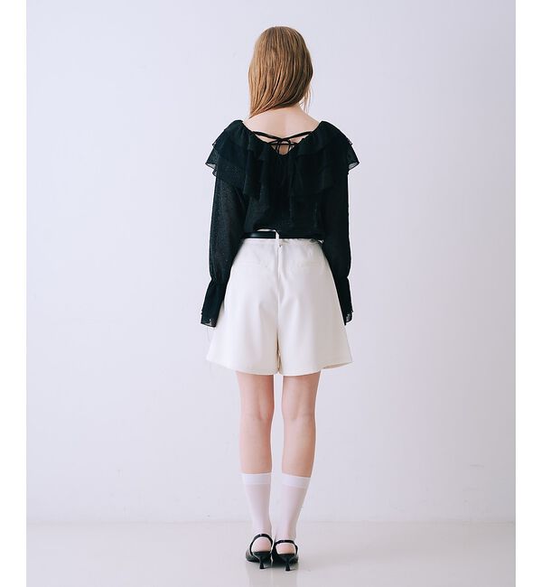 SELFIST「ラッフルドビーストライプブラウス【予約】」|シャツ・ブラウス|