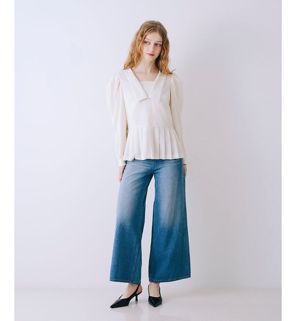 SELFIST「裾プリーツブラウス【予約】」|シャツ・ブラウス|