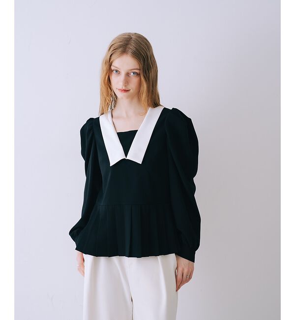 SELFIST「裾プリーツブラウス【予約】」|シャツ・ブラウス|