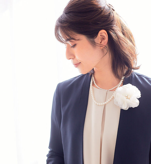 abahouse mavie「【セレモニー対応】コサージュ」|その他|オフホワイト