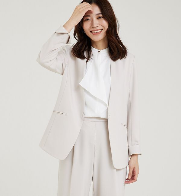 abahouse mavie「【WEB Domani掲載】【エニデイカセット】ノーカラージャケット」|ノーカラージャケット|