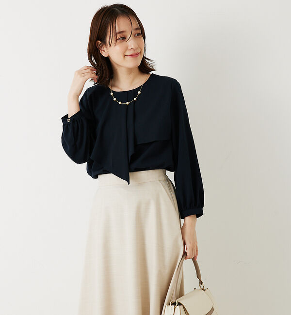 abahouse mavie「ジョーゼットワイドフリルブラウス」|シャツ・ブラウス|