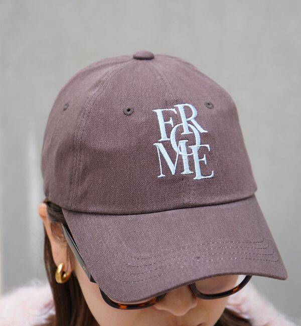 abahouse mavie「【select】ロゴ刺繍キャップ」|その他|ブラウン