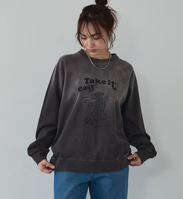 abahouse mavie「ラグランプリントプルオーバー」|Tシャツ・カットソー|