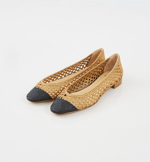 The Store by C' 「【FRANCESCO RUSSO】バイカラーバレリーナパンプス」|パンプス|