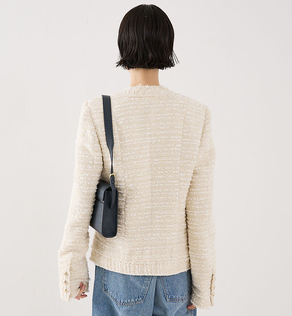 The Store by C' 「【COCUCA】クルーネックツイードジャケット」|ノーカラージャケット|