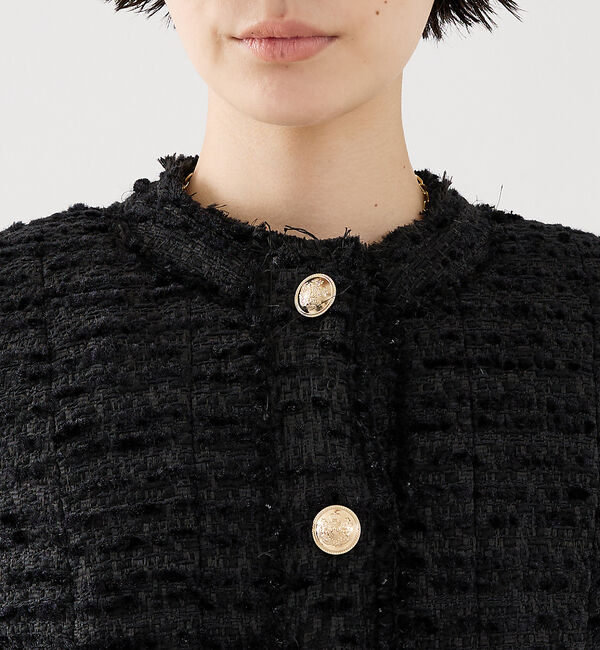 The Store by C' 「【COCUCA】クルーネックツイードジャケット」|ノーカラージャケット|